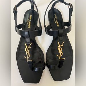 Saint Laurent Cassandra flat sandal